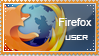 stamp that says 'firefox user' over the firefox logo