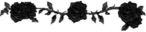 A divider with black roses and vines.